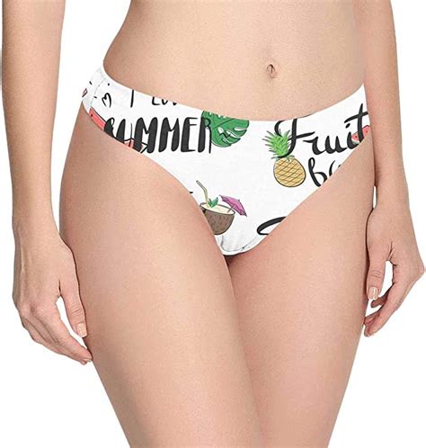 Amazon Com Custom Nolvelty Hello Summer Women S Thongs Panties