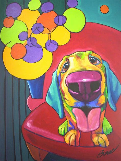Ron Burns Ron Burns Dog Paintings Colorful Animals