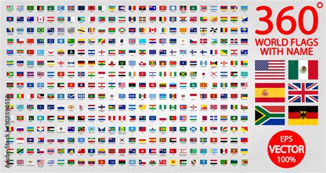 Vecteur Stock All Official National Flags Of The World Circular