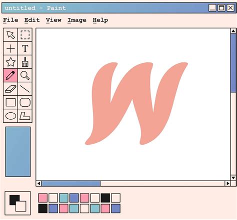 Download Letter W On Microsoft Paint Wallpaper