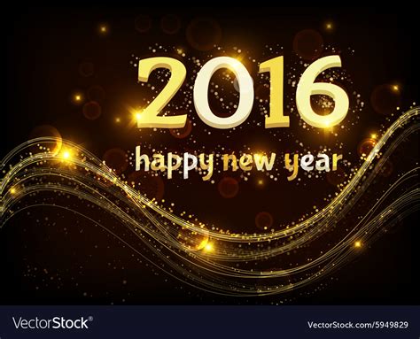 Greeting Card Happy New Year 2016 Royalty Free Vector Image