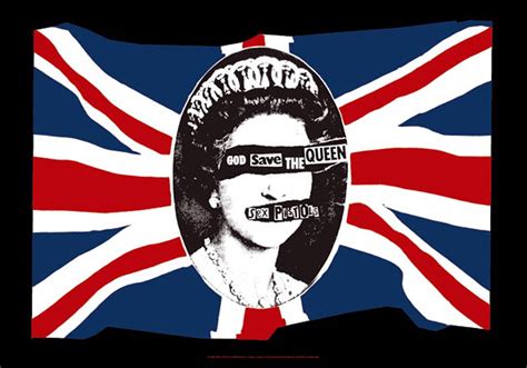 Sex Pistols God Save The Queen Posterflagge 110x75