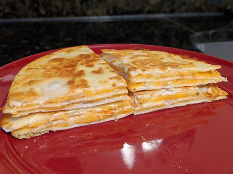 Homemade Simple Double Decker Cheese Quesadilla Rfood