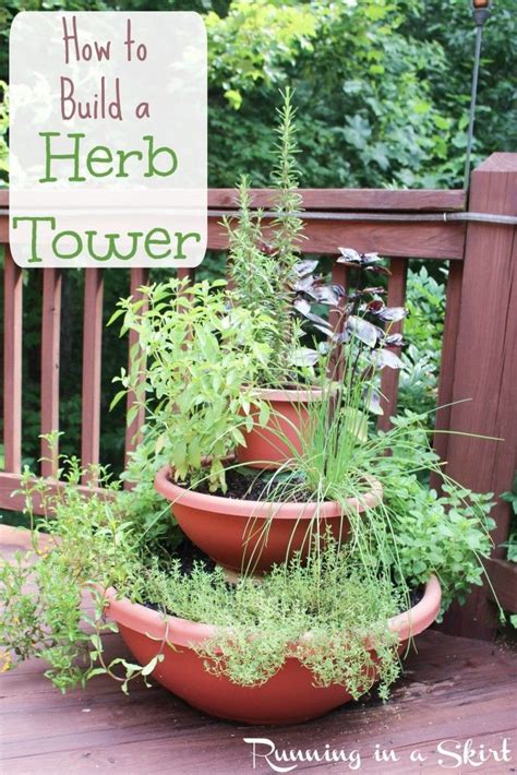 How To Make An Herb Tower Patio Herb Garden Small Herb Gardens