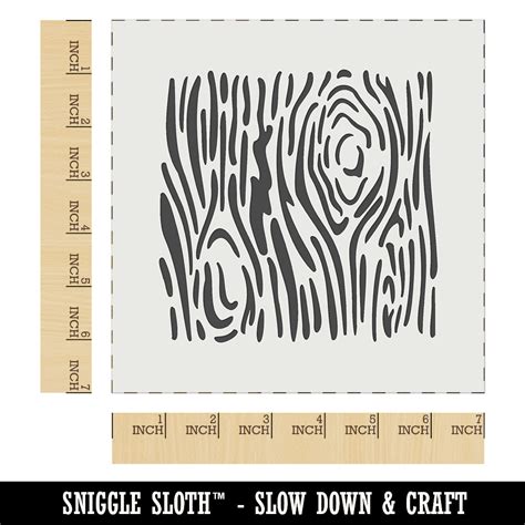 Wood Grain Wall Cookie Diy Craft Reusable Stencil Sniggle Sloth