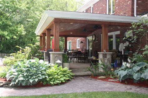 Beautiful Covered Patio Cleveland Rustic Patio