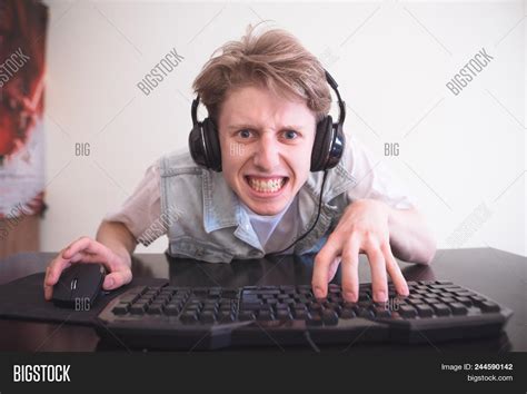 Angry Teen Gamer Image And Photo Free Trial Bigstock