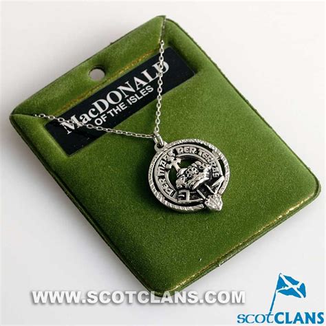 Macdonald Clan Crest Pendant Scottish Jewellery Scottish Clans