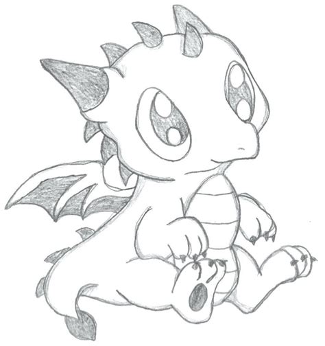 Dragon Coloring Pages Easy Cute Baby Dragon Drawings Francine