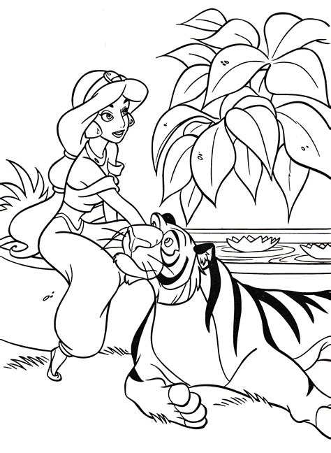Check spelling or type a new query. Walt Disney Coloring Pages - Princess Jasmine & Rajah ...