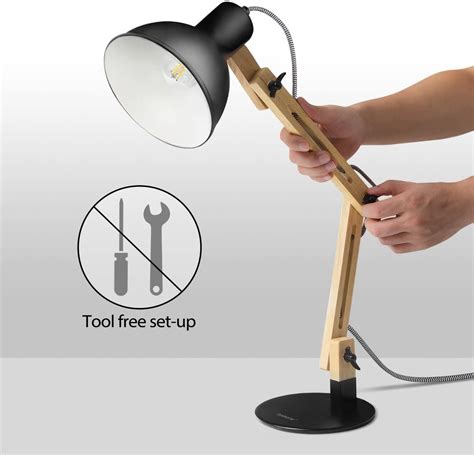 Miroco led floor lamp with 5 brightness levels & 3 color temperatures, 1815 lumens, height adjustable led floor light, dimmable reading standing lamp for sewing living room bedroom office. Amazon.com: Tomons Swing Arm Desk Lamp, Wood LED Table ...