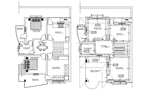 Wonderful Villa House Plan Is Given In This 2d Autocad Dwg Drawing File