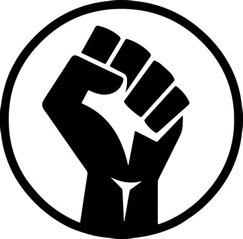 Black Lives Matter Símbolo De Puño De Empoderamiento Calcomanía De
