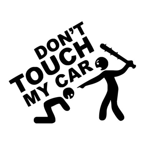 15cm12cm Dont Touch My Car Personality Car Sticker Vinyl Decal Black