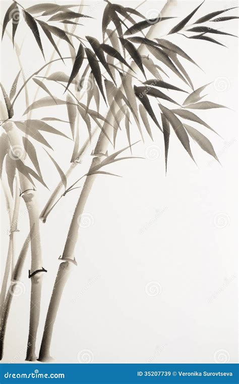 Bambou Noir Illustration Stock Illustration Du D Coratif