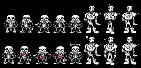 Update To Sans And Papyrus Battle Sprites By Safetybob9001 On Deviantart