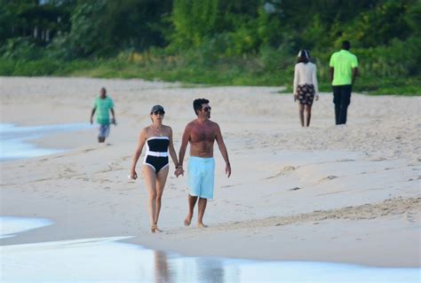 lauren silverman in a black swimsuit at brandons beach in barbados gotceleb
