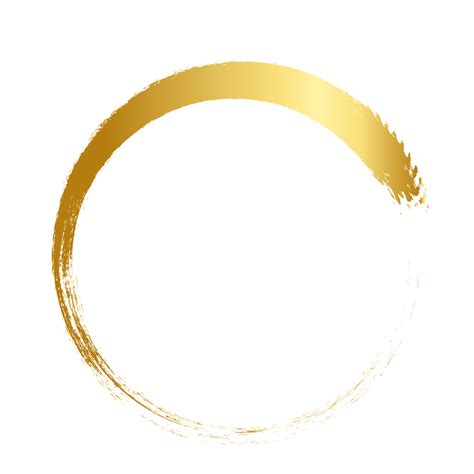 Brush Stroke And Gold Circle Element 11909105 Png