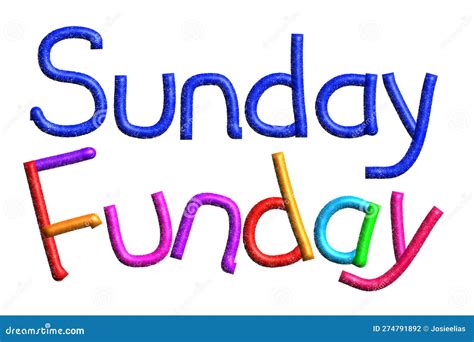 Sunday Funday, Text As Banner Headline Stock Vector - Illustration of