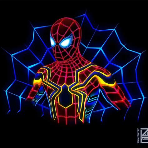 We'vegot a huge variety of patterns and designs, from fancy florals and bright whites, to classic vintage and trendy modern patterns. Spiderman Neon Red Wallpapers - Wallpaper Cave