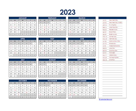 Calendar 2023 Uk Free Printable Microsoft Excel Templates Zohal