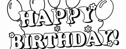 Birthday Coloring Happy Pages Cake Quotes Clipart