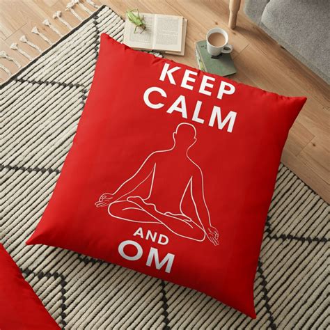 Keep Calm And Om Motivational Slogan For Yoga And Meditation Floor