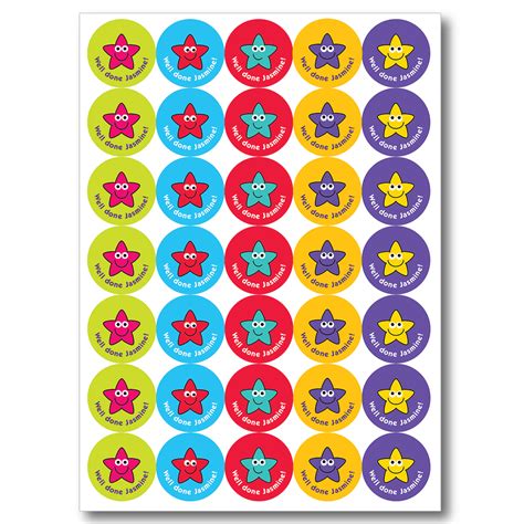 Super Star Mixed Smiley Stars Reward Stickers The Sticker Factory