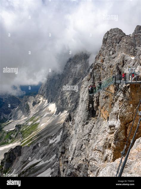 The Stairway To Nothingness On Dachstein Mountain In The Austrian Alps