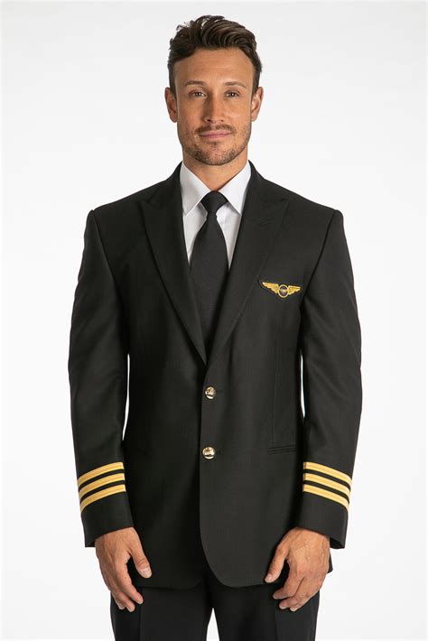 Mens Single Breasted Pilot Jacket Blacknavy Armstrong Aviation Clothing