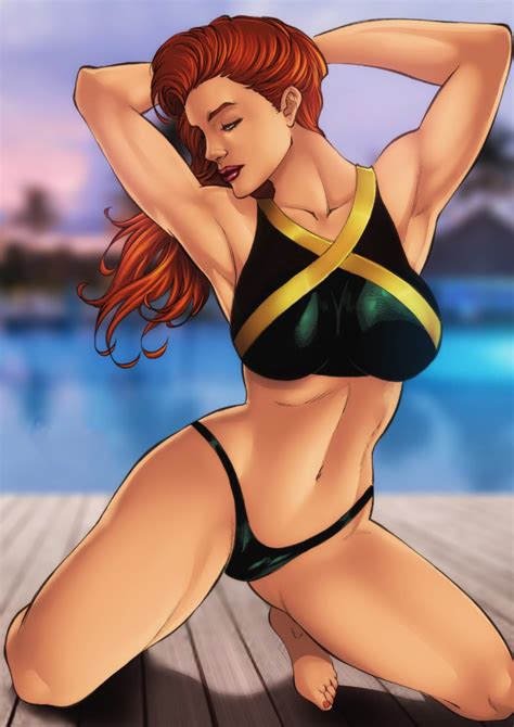 Rule 34 Bikini Jean Grey Marvel Marvel Comics Marvel Girl Phoenix X