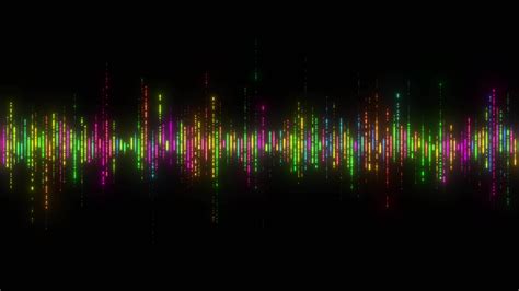 Colorful Audio Waveform Spectrum Animation Alpha Channel Animated