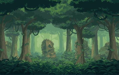 Forest Pixel Art Wallpaper Wallpaperin