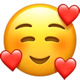 It is used to show that someone is in love. 🥰 Smiling Face with Hearts Emoji on Apple iOS 12.1