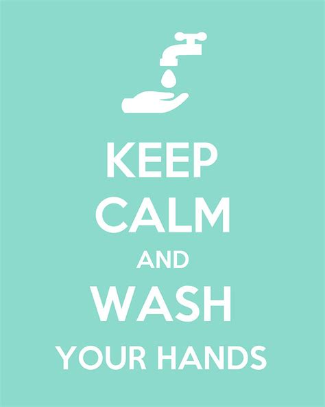 Keep Calm And Wash Your Hands Digital Art By Edit Voros Fine Art America