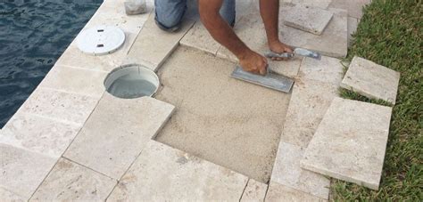 The cost of finding the sandstone and breaking the stone into smaller pieces adds to the overall cost. Travertine Paver Pool Deck Ideas, Installation and Cost ...