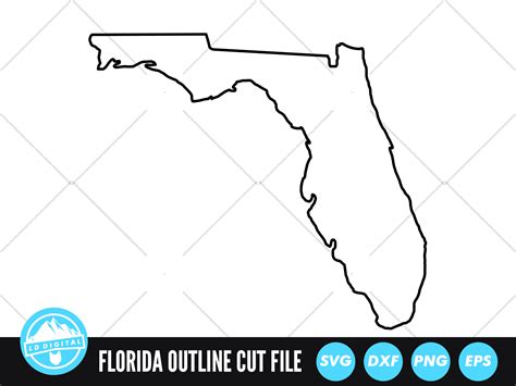 Florida Svg Florida Outline Usa States Cut File By Ld Digital