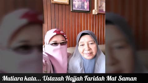 Majlis bertempat di auditorium cempaka sari, perbadanan. Mutiara kata Datuk Hajjah Faridah Mat Saman - YouTube