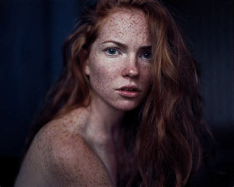 Oksana Butovskaya Vk Tribal Dress Female Portraits Winsome Beautiful Redhead Pale Skin