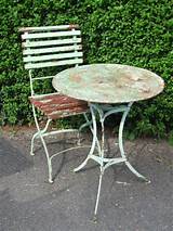 Antique French Metal Garden Table Images