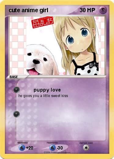 Pokémon Cute Anime Girl Puppy Love My Pokemon Card