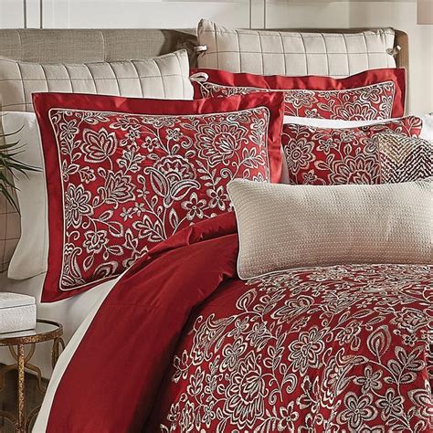 Buy down comforters down alternative comforters at macys.com! Croscill Adriel Red 3-Piece Comforter Set (With images ...
