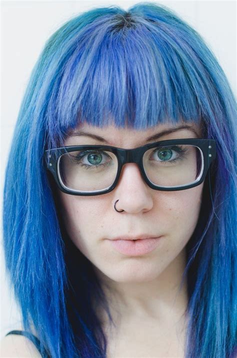 Faded Shocking Blue On Pre Lightened Highlighted Hair Manicpanic