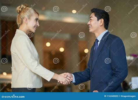 Nice To Meet You Stock Image Image Of Cheerful Greeting 116340833