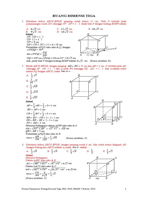 Untuk cara menghitung luas permukaan dan volume bangun ruang terlebih kamu pasti sudah sering mendengar kata bangun ruang saat belajar matematika di sekolah. Hitunglah Luas Kubus Dengan Panjang Rusuk 6 Cm