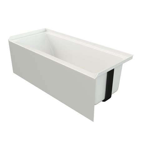 64 l x 39 w 21h. Shop Mirolin White Acrylic Rectangular Skirted Bathtub ...