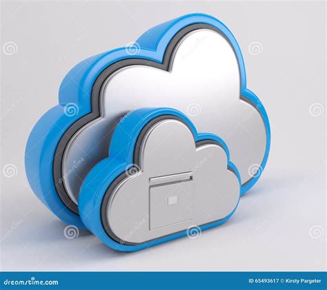 3d Cloud Drive Icon Stock Illustration Illustration Of File 65493617