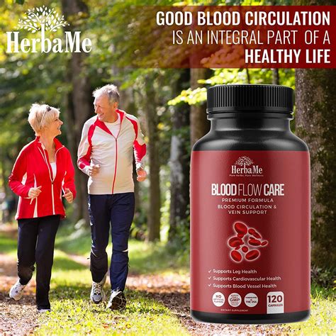 Herbame Blood Circulation Supplement 120 Capsules Supports Leg Vein