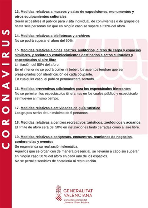 Comercios hasta las 20:00 horas. #Generalitat aprueba medidas adicionales contra la Covid ...