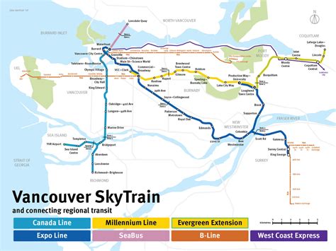 Vancouver Skytrain Map Print Fifty Three Studio